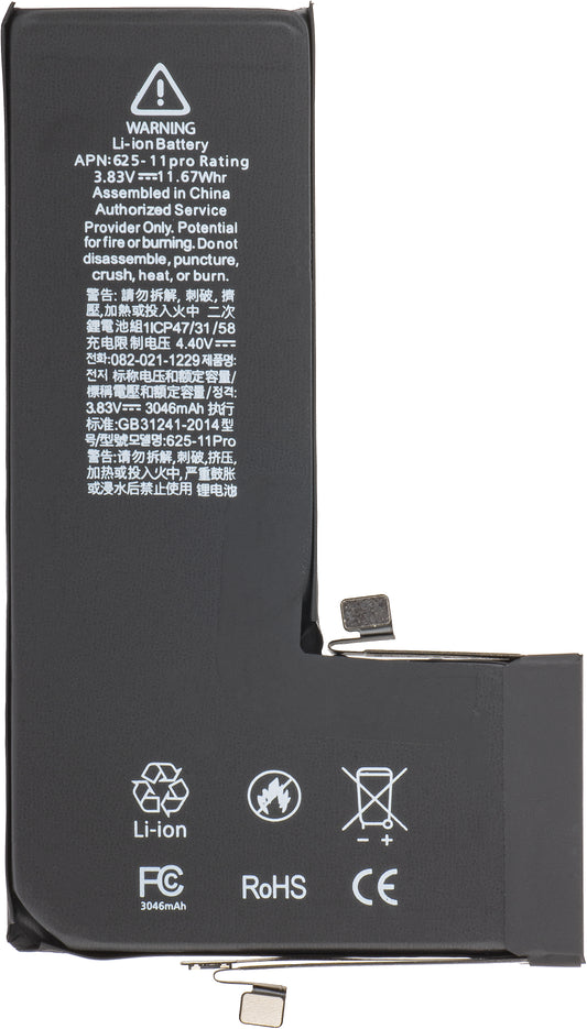Apple iPhone 11 Pro battery with Flex Band BMS integration (no contact welding required)
