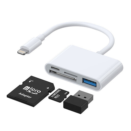 Joyroom OTG Lightning - USB-A / microSD Joyroom, White S-H142