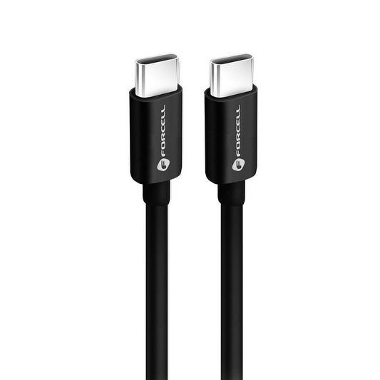 USB-C Data and Charging Cable - USB-C Forcell F-Energy C338, 60W, 0.25m, Black