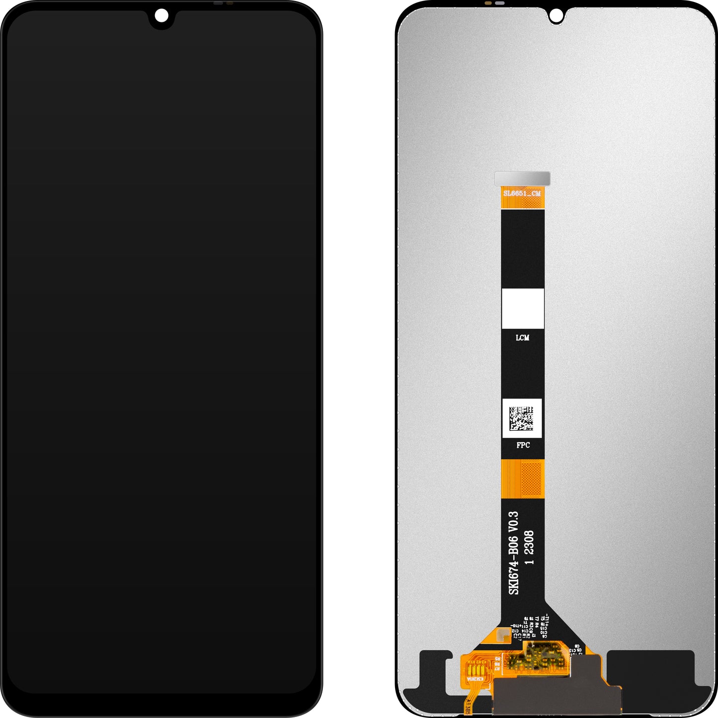 MP Touchscreen Display compatible with Realme C51 / C53 / Narzo N53 / Note 50