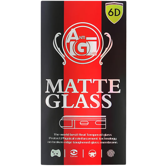 OEM Matte Screen Protector for Samsung Galaxy A35 5G A356, Glass Shielded, Full Glue, 6D, Black