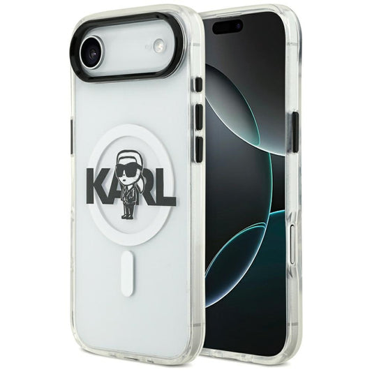 MagSafe Case for Apple iPhone 17 Air, Karl Lagerfeld, IML Sketch Logo Karl, Transparent