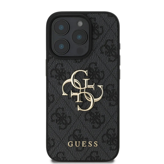 Case for Apple iPhone 16 Pro, Guess, 4G Big Logo, Black