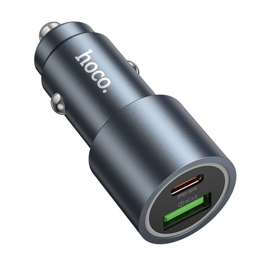 HOCO Z60 Car Charger, 48W, 3A, 1 x USB-A - 1 x USB-C, Black