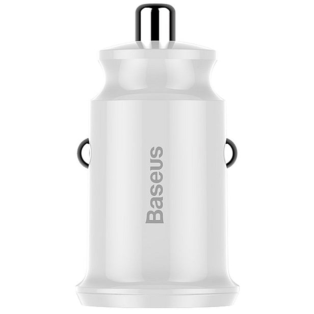 Car Charger Baseus Grain, 10.5W, 2.1A, 2 x USB-A, White CCALL-ML02