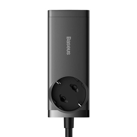 Network Charger Baseus GaN3 Pro PowerStrip, 100W, 5A,2 x USB-A - 2 x USB-C - 1 x Schuko, Black PSZM000401 PSZM000401