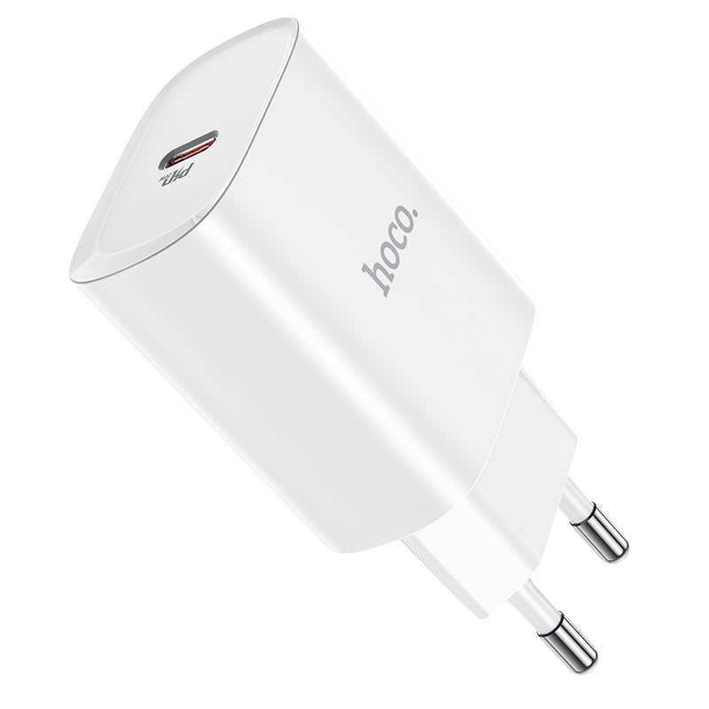 Network Charger HOCO N14, 20W, 3A, 1 x USB-C, White
