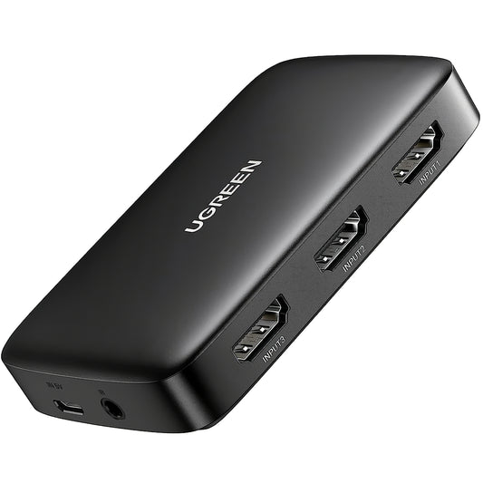 Video Switch UGREEN CM332, 3 x HDMI - HDMI, Black