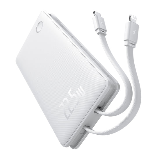Baseus Airpow Lite External Battery, 10000mAh, 22.5W, QC + PD, 1 x Lightning - 1 x USB-A - 2 x USB-C, White P10067501213-00