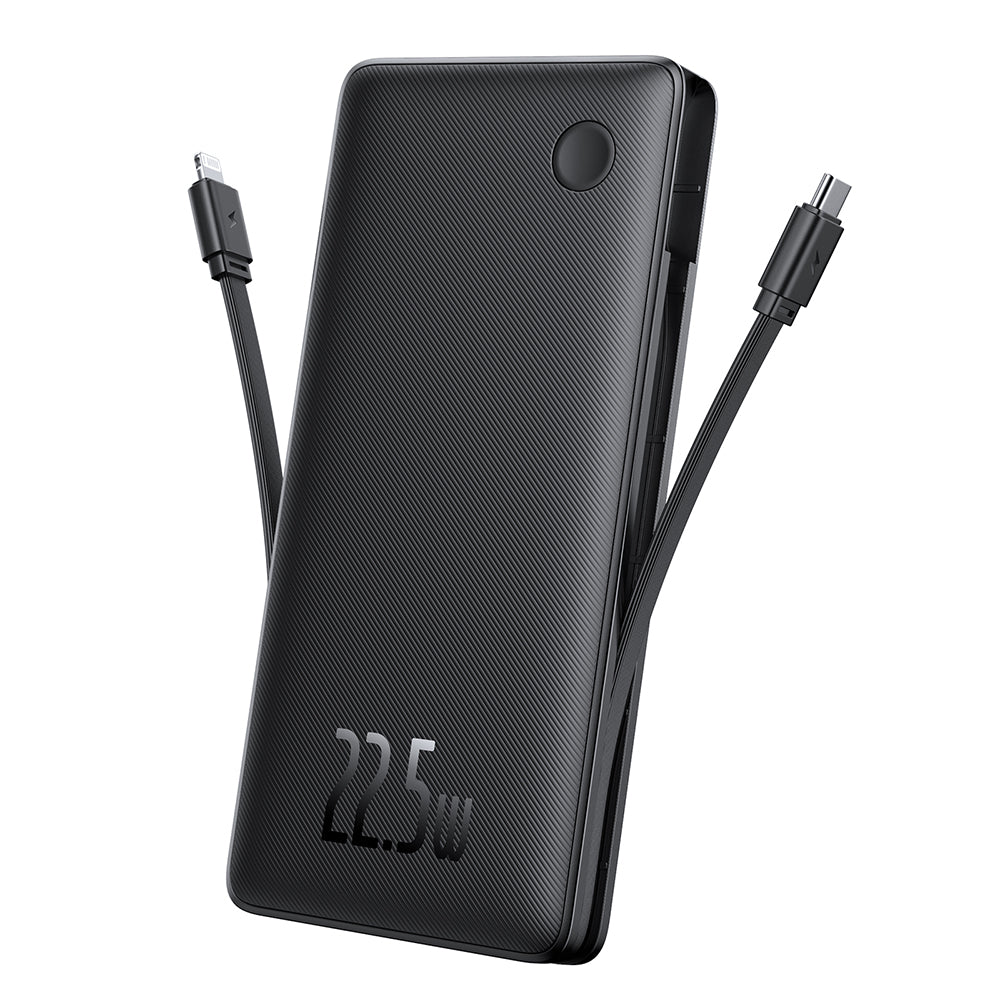 Baseus Airpow Lite External Battery, 10000mAh, 22.5W, QC + PD, 1 x Lightning - 1 x USB-A - 2 x USB-C, Black P10067501123-00