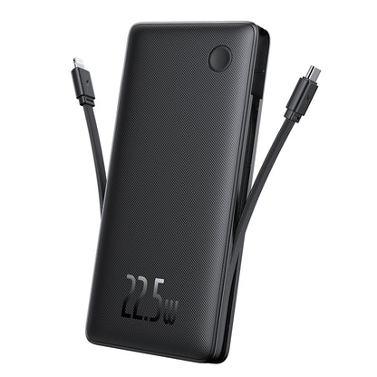 Baseus Airpow Lite External Battery, 10000mAh, 22.5W, QC + PD, 1 x Lightning - 1 x USB-A - 2 x USB-C, Black P10067501123-00
