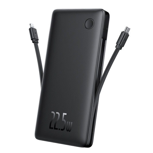 Baseus Airpow Lite External Battery, 10000mAh, 22.5W, QC + PD, 1 x Lightning - 1 x USB-A - 2 x USB-C, Black P10067501123-00