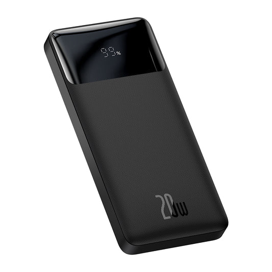 Baseus Bipow External Battery, 10000mAh, 20W, QC + PD, 1 x USB-C - 2 x USB-A, Black PPBD050301
