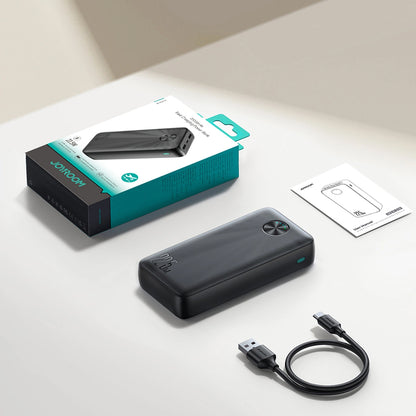 External Battery Joyroom JR-PBF16, 20000mAh, 22.5W, QC + PD, 1 x USB-C - 2 x USB-A, Black 