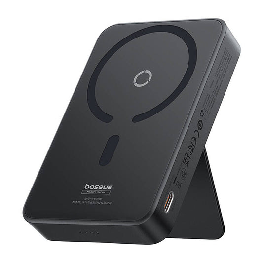 Baseus MagPro PPCXZ05 Wireless External Battery, 5000mAh, 20W, PD + FQI, 1 x QI - 1 x USB-C, Black P10064101123-00