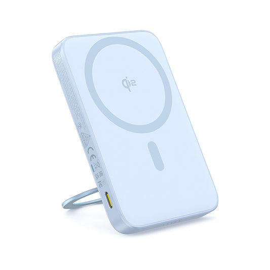 Baseus PicoGo External Wireless Battery, 5000mAh, 20W, PD + FQI, 1 x QI - 1 x USB-C, Blue P10076800313-00