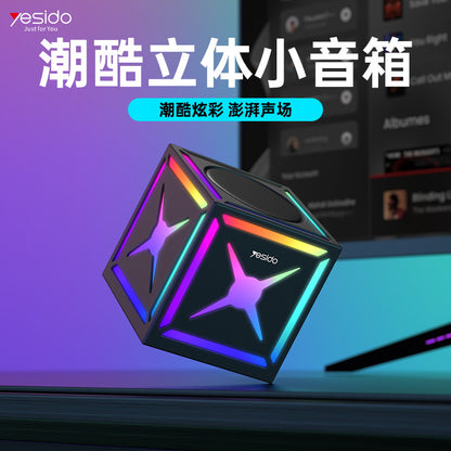 Yesido YSW34 Bluetooth Speaker, 8W, RGB, Black