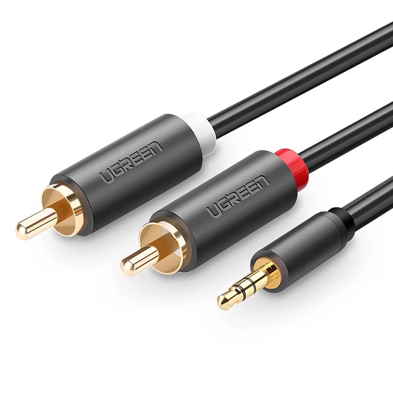 Audio Cable 3.5mm - 2 x RCA UGREEN AV102, 2m, Black 