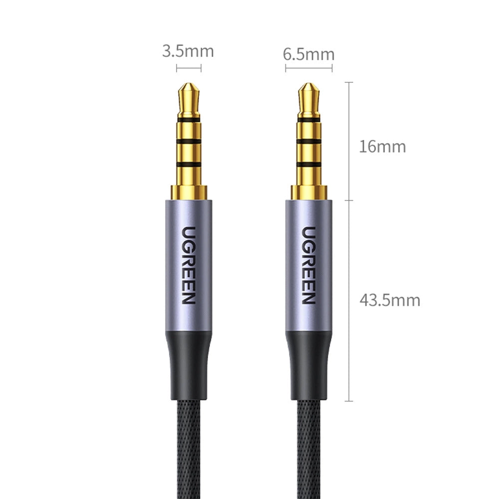 Audio Cable 3.5mm - 3.5mm UGREEN AV183, 2m, Black 
