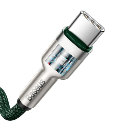 USB-C Data and Charging Cable - USB-C Baseus Cafule Metal Series, 100W, 2m, Green CATJK-D06