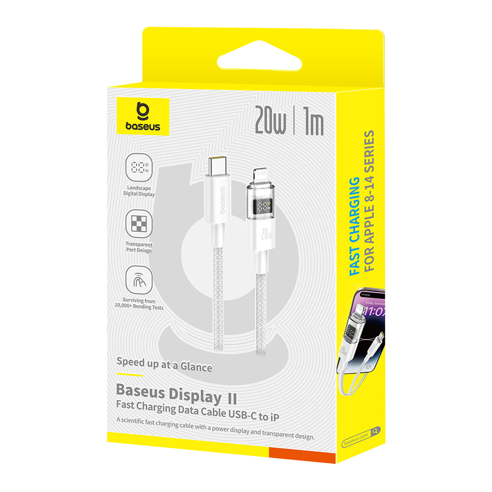 USB-C Data and Charging Cable - USB-C Baseus Display 2, 100W, 2m, White P10382702211-01