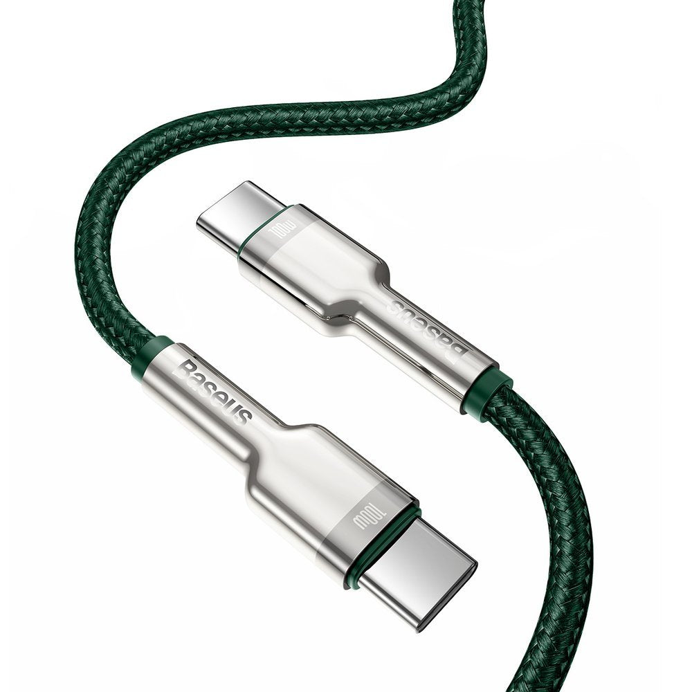 USB-C Data and Charging Cable - USB-C Baseus Cafule Metal Series, 100W, 2m, Green CATJK-D06