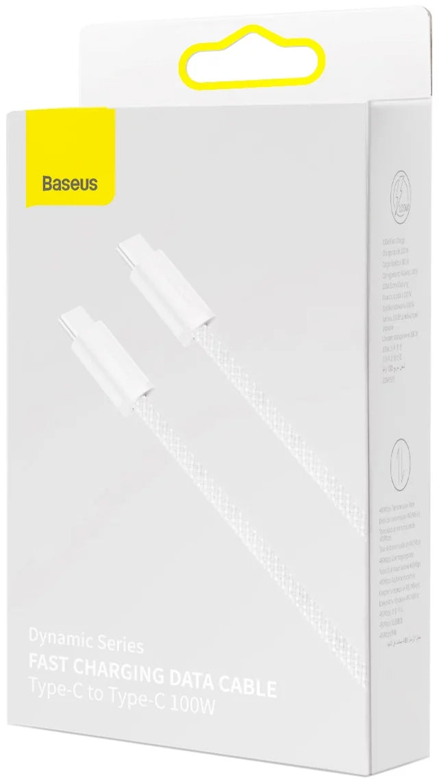 USB-C Data and Charging Cable - USB-C Baseus Dynamic Series, 100W, 1m, White CALD000202 