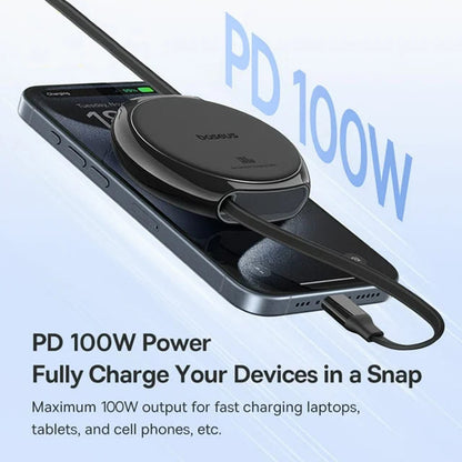 USB-C Data and Charging Cable - USB-C Baseus Pathfinder Retractable, 100W, 1m, Black P10368400111-00