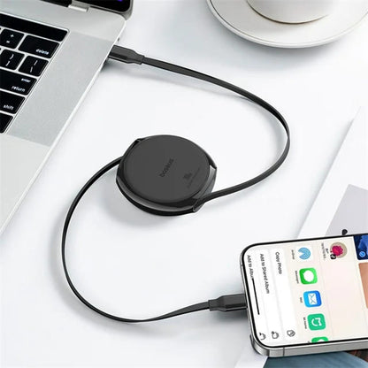 USB-C Data and Charging Cable - USB-C Baseus Pathfinder Retractable, 100W, 1m, Black P10368400111-00