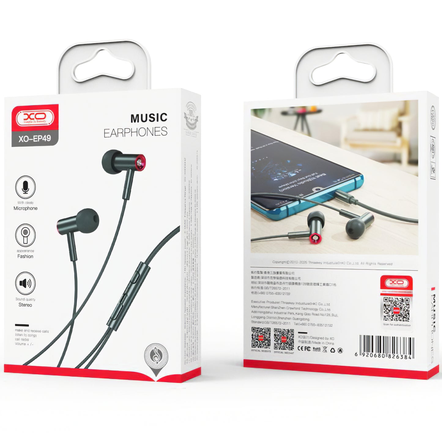 Handsfree 3.5mm XO Design EP49, Green 