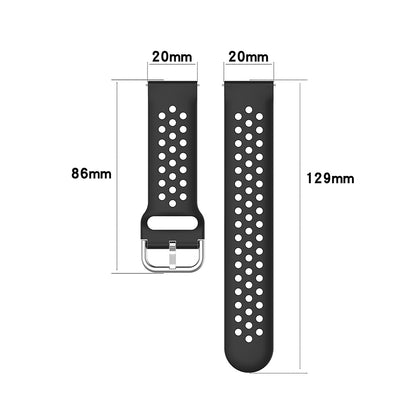 Techsuit W004 Strap for Samsung Galaxy Watch / Huawei Watch Series, 20mm, Black