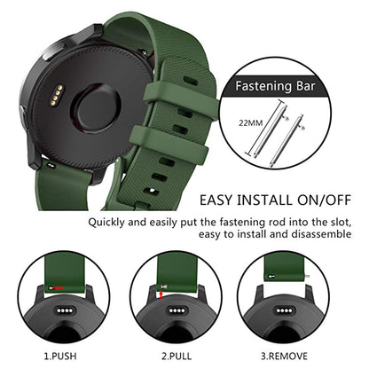 Techsuit W006 Strap for Samsung Galaxy Watch / Huawei Watch Series, 20mm, Green