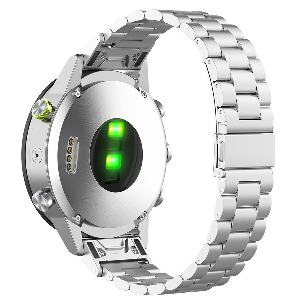 Techsuit W010 Strap for Garmin Instinct / Approach / Fenix Watch Series, 20mm, Silver