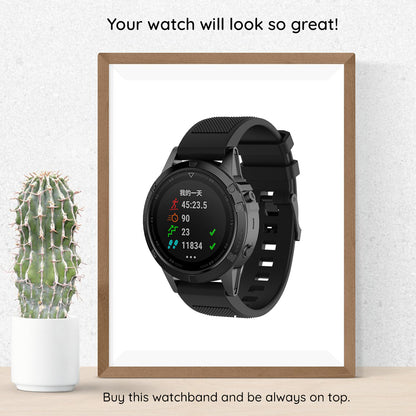 Techsuit W058 Strap for Garmin Instinct / Approach / Fenix Watch Series, 20mm, Black