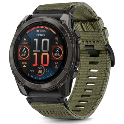 Techsuit W070 Strap for Garmin Watch Fenix / Forerunner Series, 22mm, Dark Green