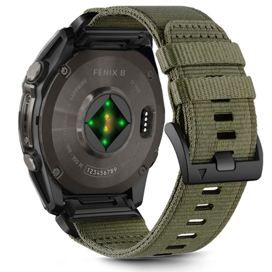 Techsuit W070 Strap for Garmin Watch Fenix / Forerunner Series, 22mm, Dark Green
