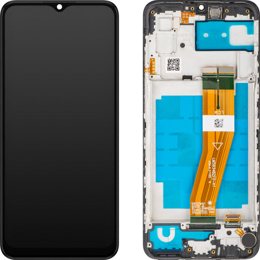 MP Touchscreen Display compatible with Samsung Galaxy A03 A035, with Frame, Version G, Black