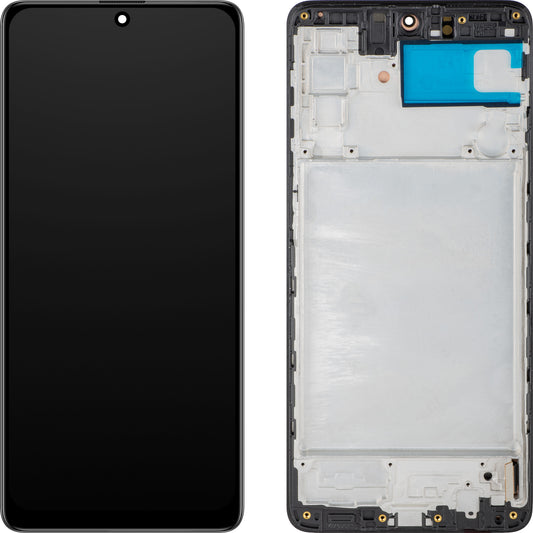 MP Touchscreen Display compatible with Samsung Galaxy M51 M515, with Frame, OLED Version, Black