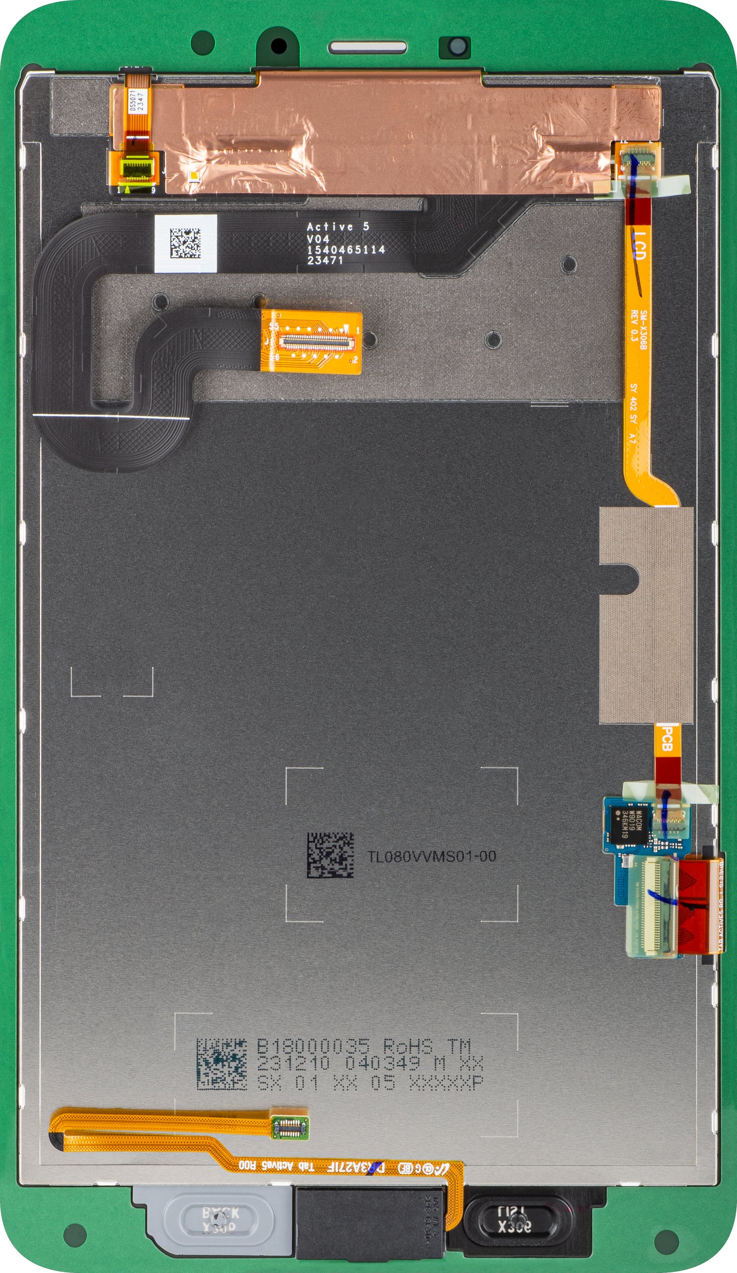 Samsung Galaxy Tab Active5 Display with Touchscreen, Service Pack GH82-33847A