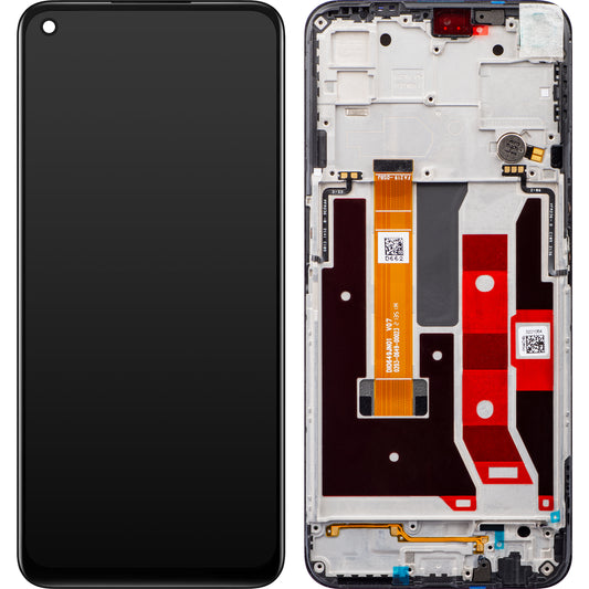 Touchscreen Display Oppo A73 5G / A72 5G, with Frame, Black, Service Pack 4904890