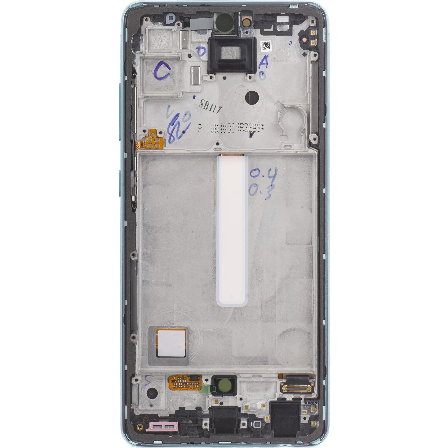 Touchscreen Display Samsung Galaxy A52 5G A526 / A52 A525, with Frame, Blue, Service Pack GH82-25524B