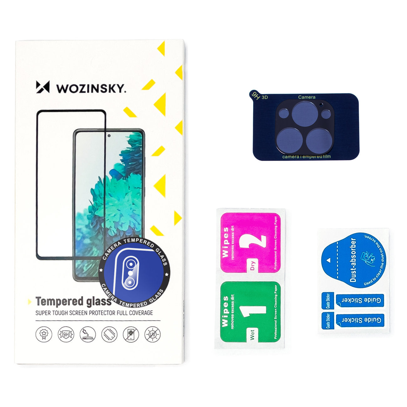 WZK Back Camera Protective Film for Apple iPhone 15, Glass Protected, Black 