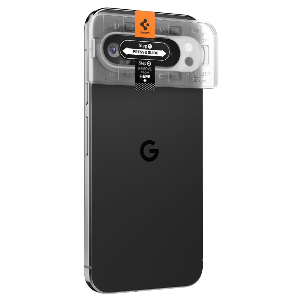 Protective Back Camera Protective Film Spigen EZ FIT for Google Pixel 9 Pro, Glass Protected, Set 2 pieces AGL08444 