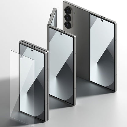 Screen Protector Ringke Cover Display for Samsung Galaxy Galaxy Z Fold6 F956, Glass Shielded, AB Ultra Glue, Set 2 pieces, Outer Screen