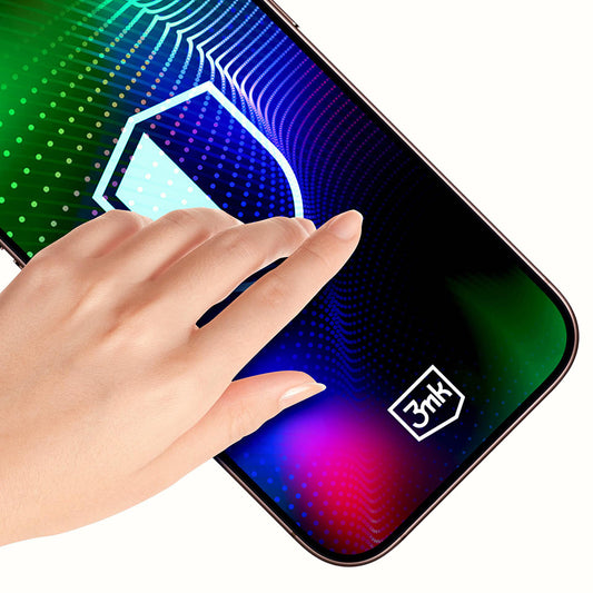 3MK Hardy Ultra Screen Protector for Apple iPhone 17 Pro, Tempered Glass, Full Glue, Black