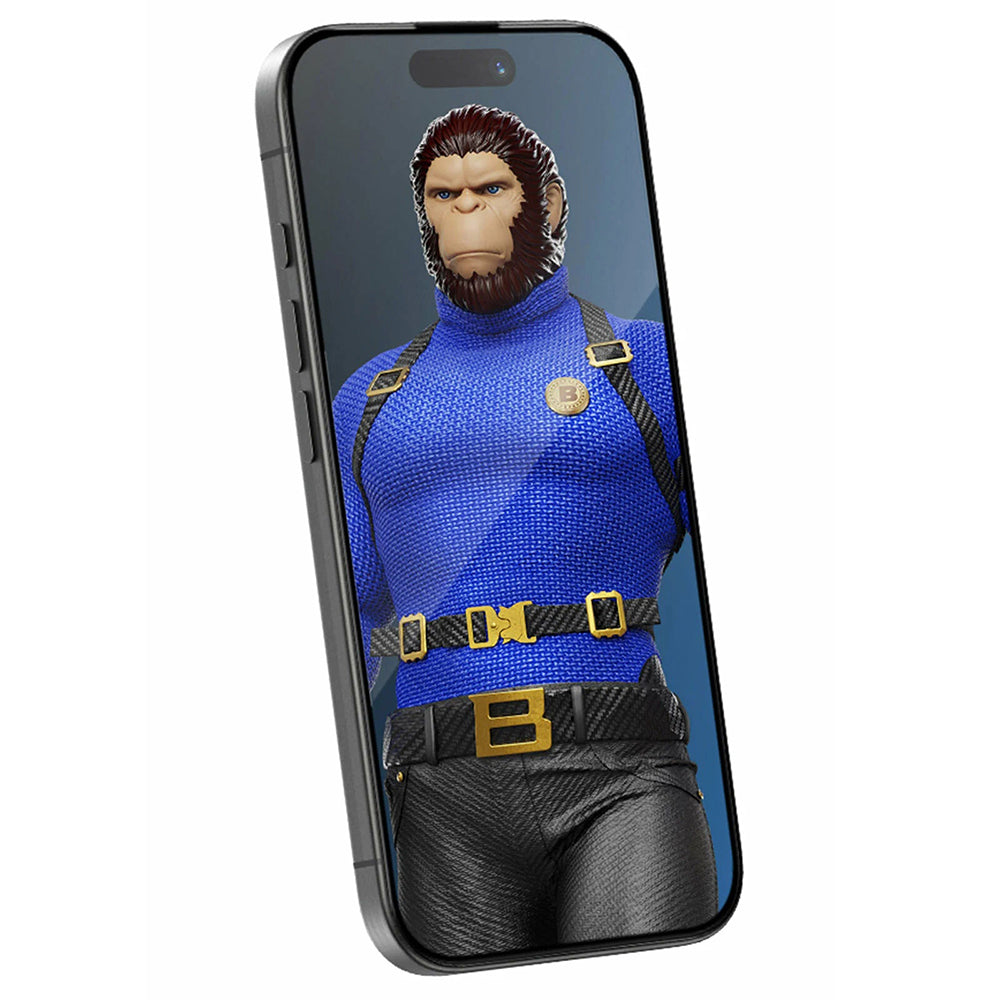 Blueo Crystal Anti-Scratch Screen Protector Applicator for Apple iPhone 17 Air, Tempered Glass, Full Glue, Black