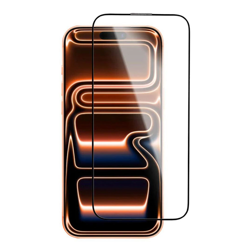 Blueo Crystal Anti-Scratch Screen Protector Applicator for Apple iPhone 17 Pro / 17 / 16 Pro, Tempered Glass, Full Glue, Black