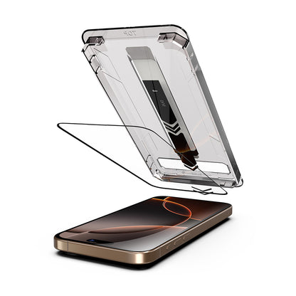 Techsuit TitanGlass Screen Protector for Apple iPhone 17 Pro, Tempered Glass, Full Glue, Black