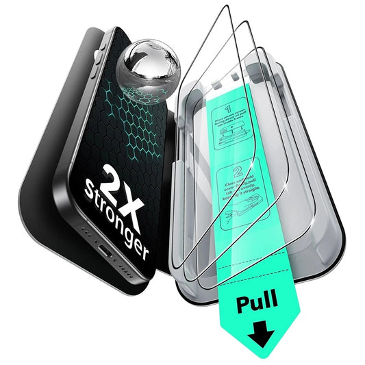 ESR UltraFit Screen Protector for Apple iPhone 17 / 16 Pro, Tempered Glass, Full Glue, Set of 3 Pieces