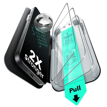 ESR UltraFit Screen Protector for Apple iPhone 17 Pro Max, Tempered Glass, Full Glue, Set of 3 Pieces